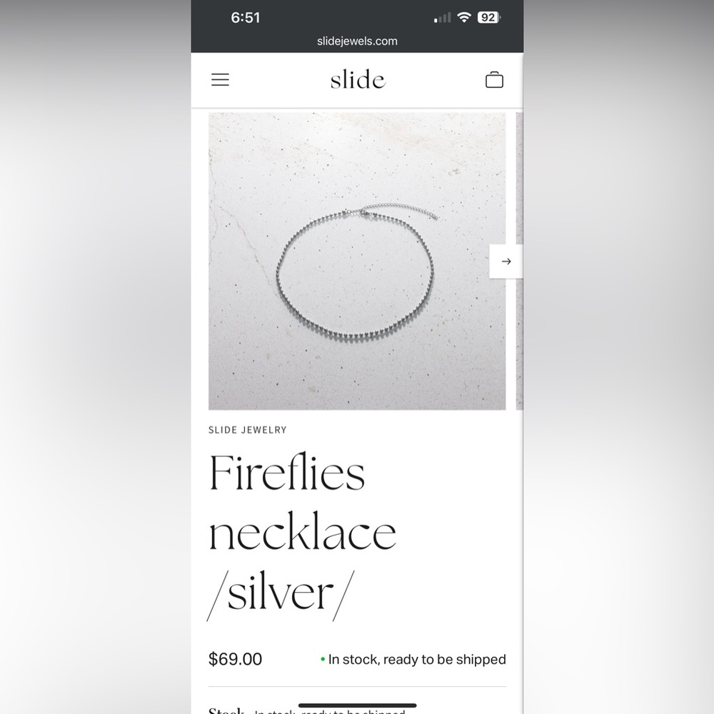 Slide Jewelrt - Stainless Steel Chain